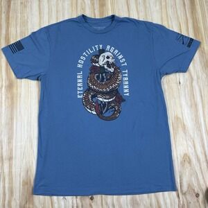 Grunt Style XL Blue T-shirt Club Member "Eternal Hostility‎ Against Tyranny"